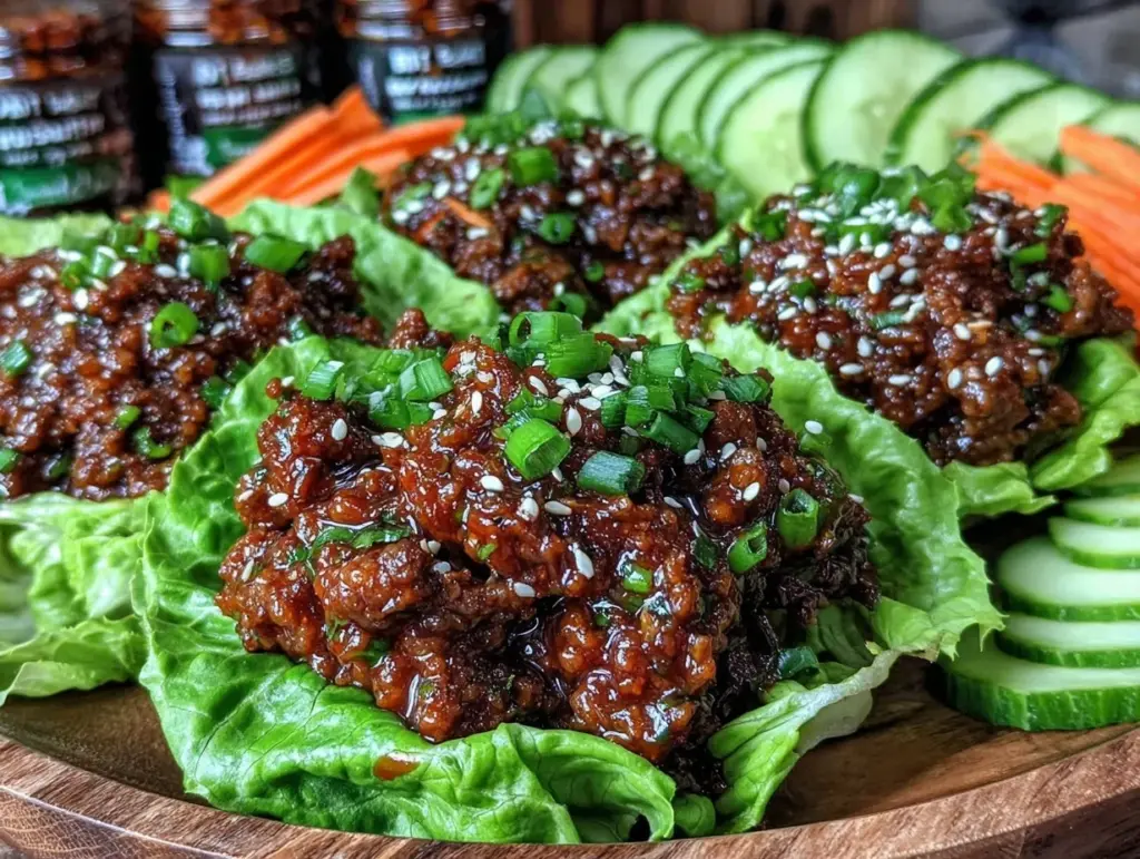Korean beef lettuce wraps - featured image