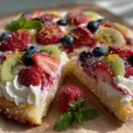 lemon sugar cookie fruit pizza - featured image