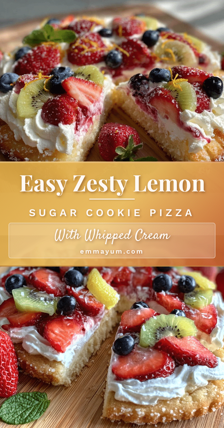 lemon sugar cookie fruit pizza recipe