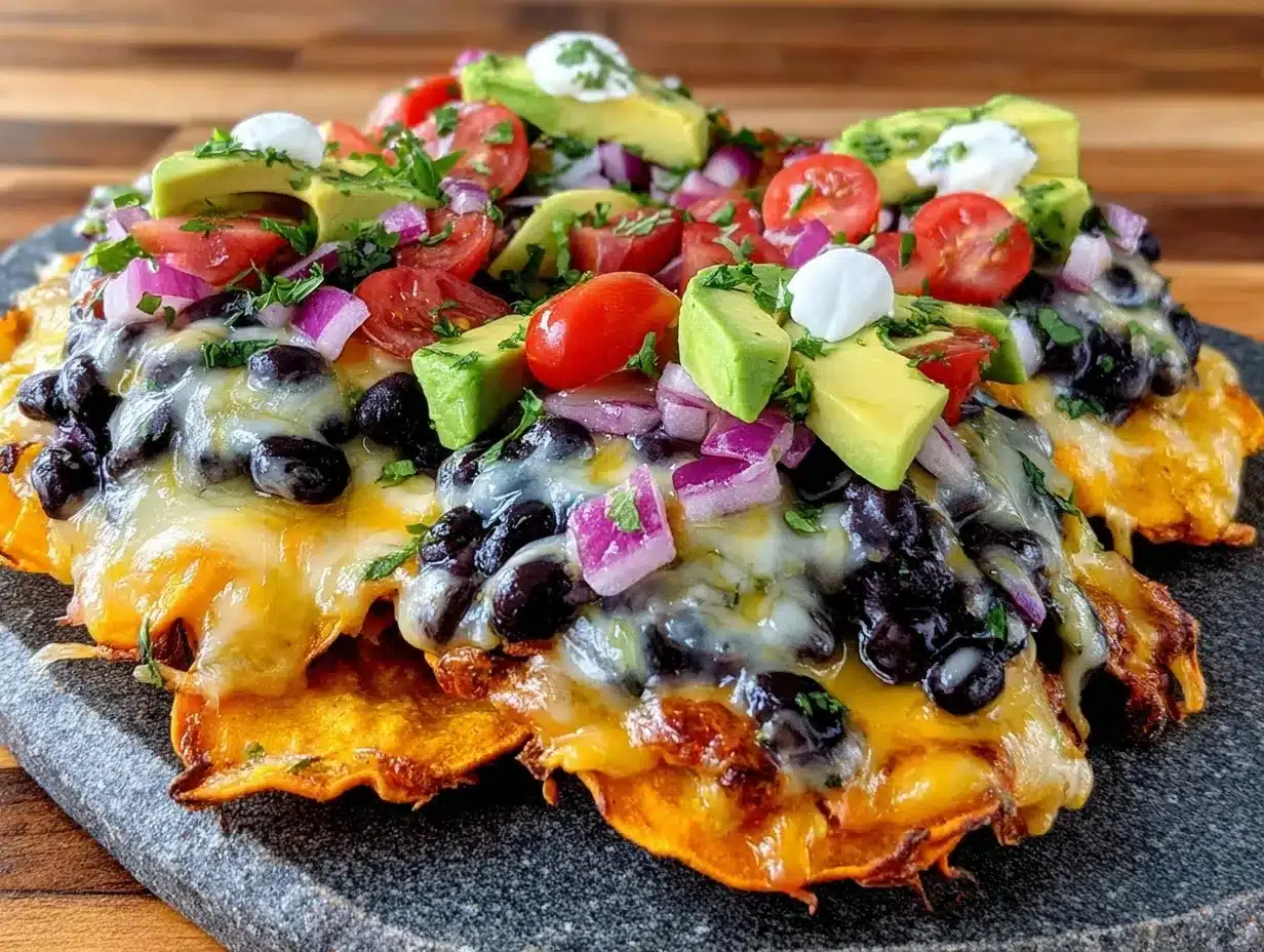 loaded sweet potato nachos preparation steps