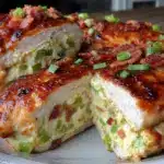 low-carb jalapeño popper stuffed chicken breast - featured image