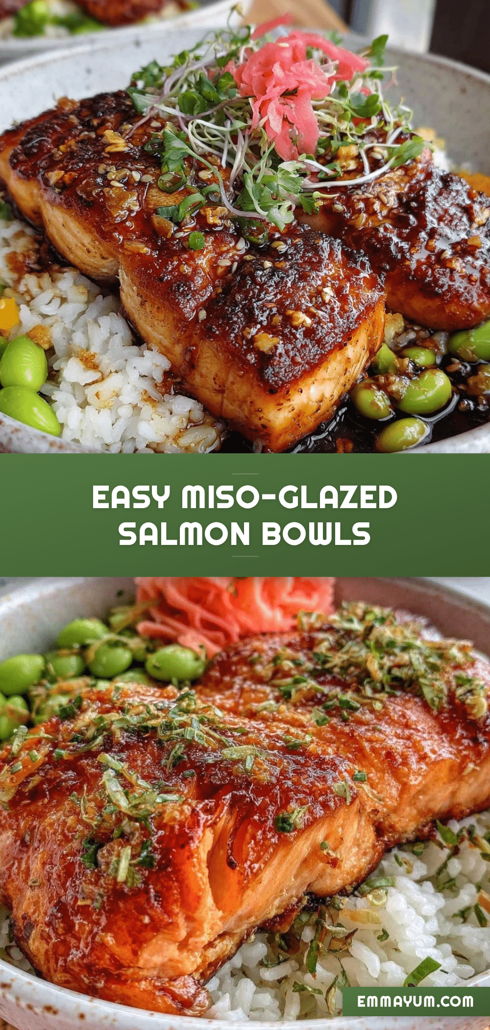 miso-glazed salmon bowls recipe