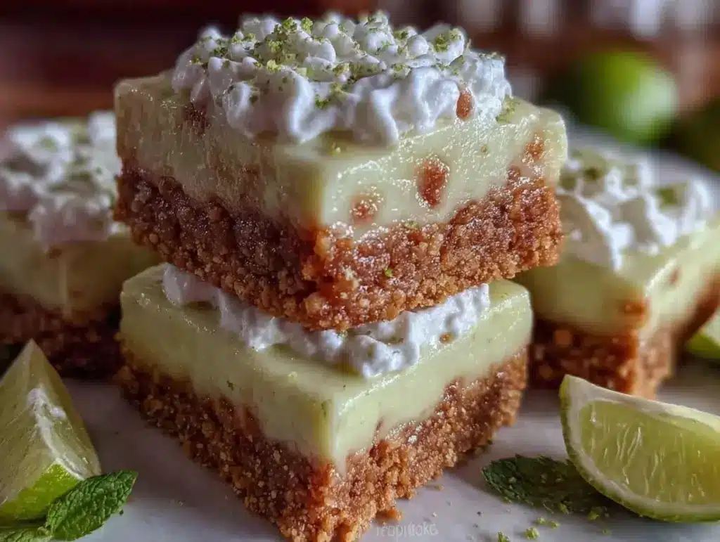 no bake key lime pie bars - featured image