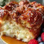 overnight croissant french toast casserole - featured image