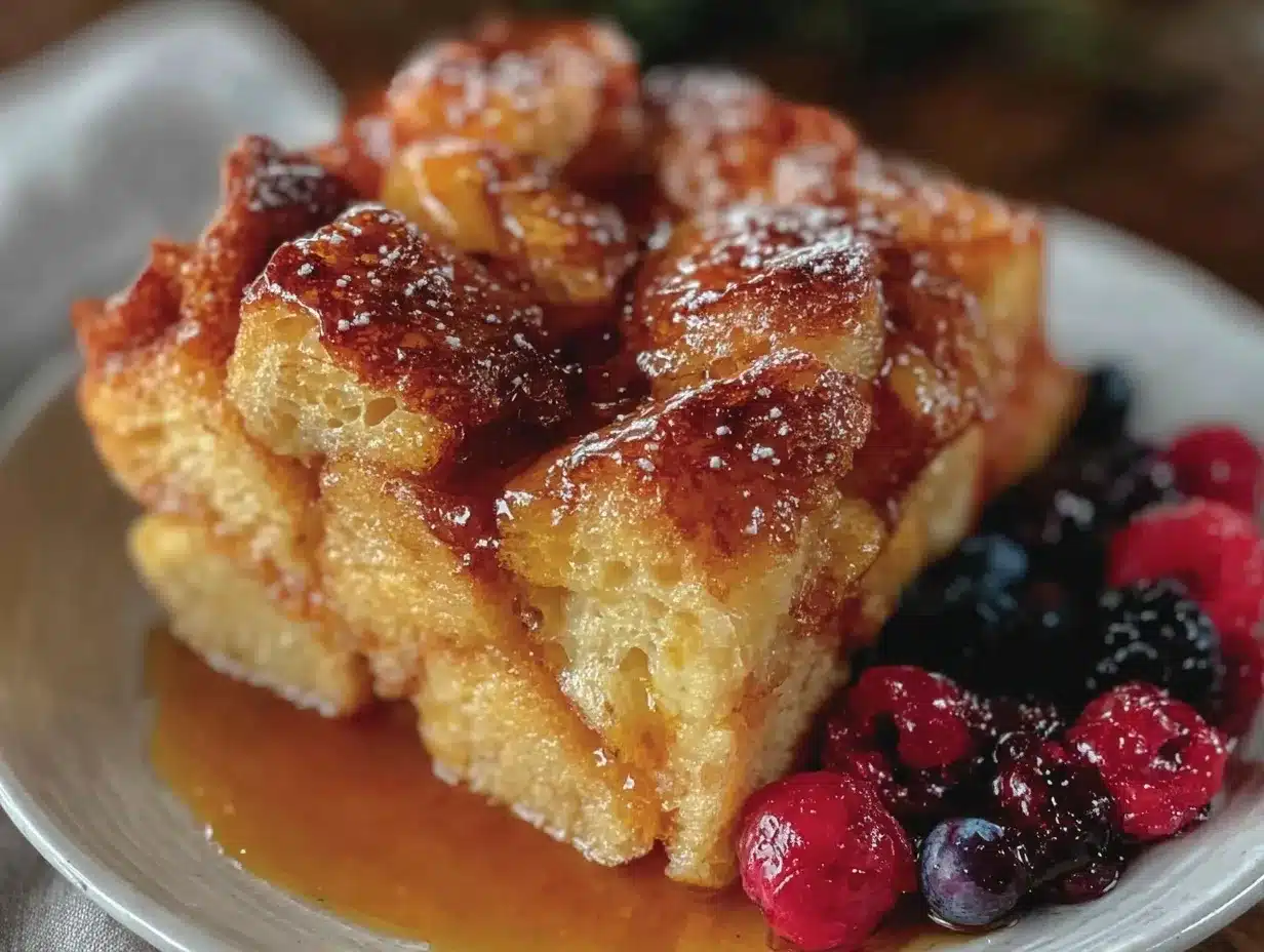 overnight croissant french toast casserole preparation steps