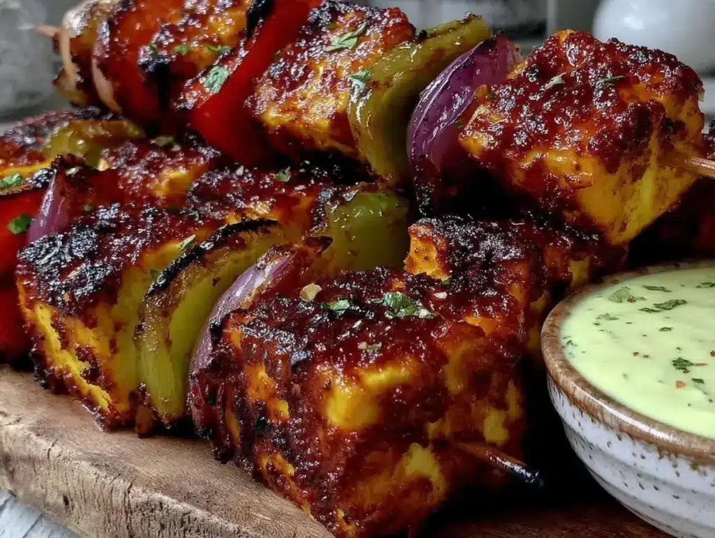 paneer tikka skewers - featured image