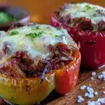 philly cheesesteak stuffed peppers - featured image