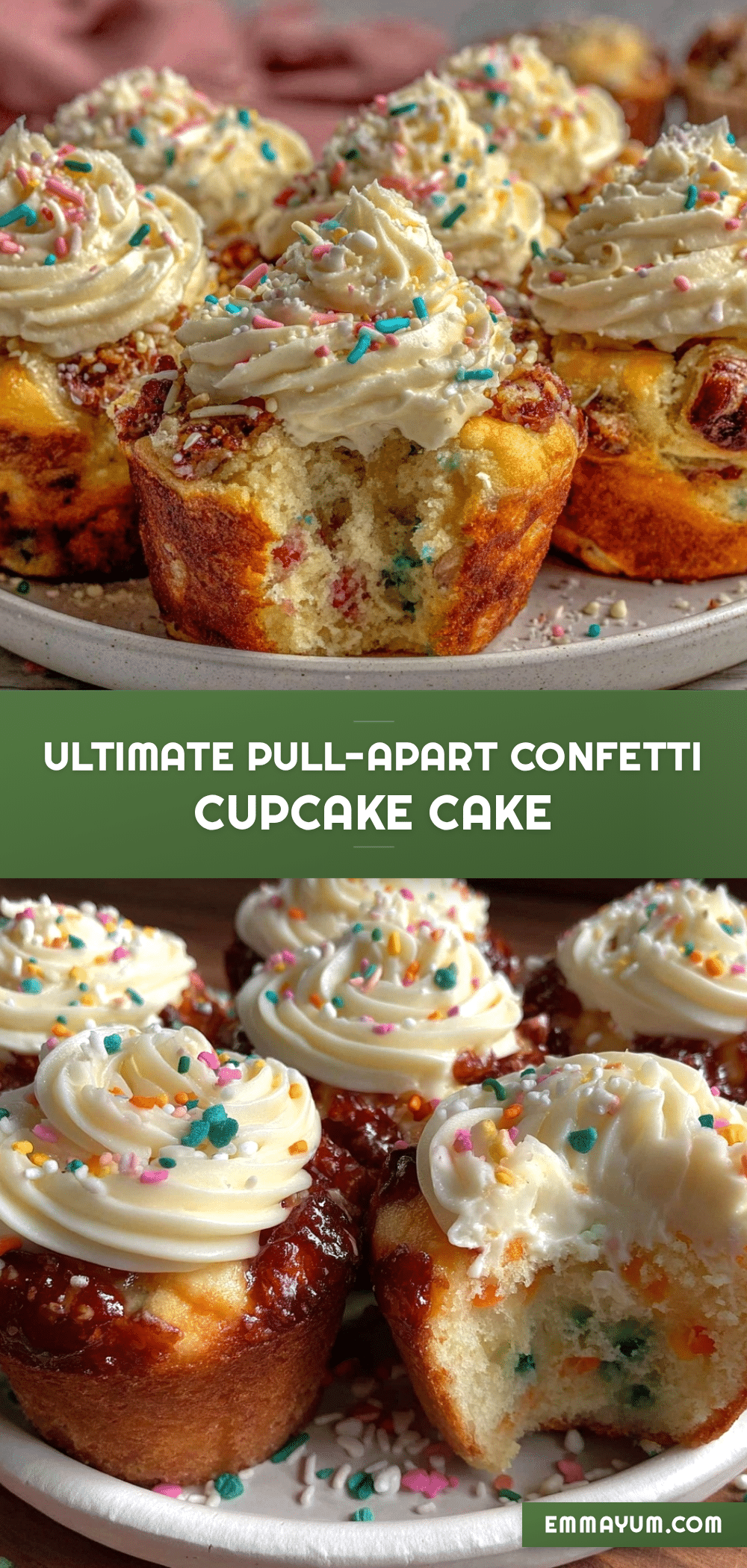 pull-apart confetti cupcake cake recipe