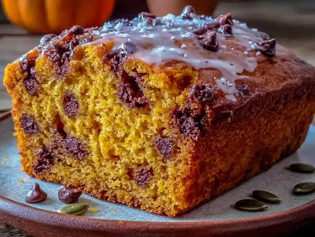 pumpkin chocolate chip bread - featured image