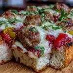 quick crispy French bread pizza with Italian sausage - featured image