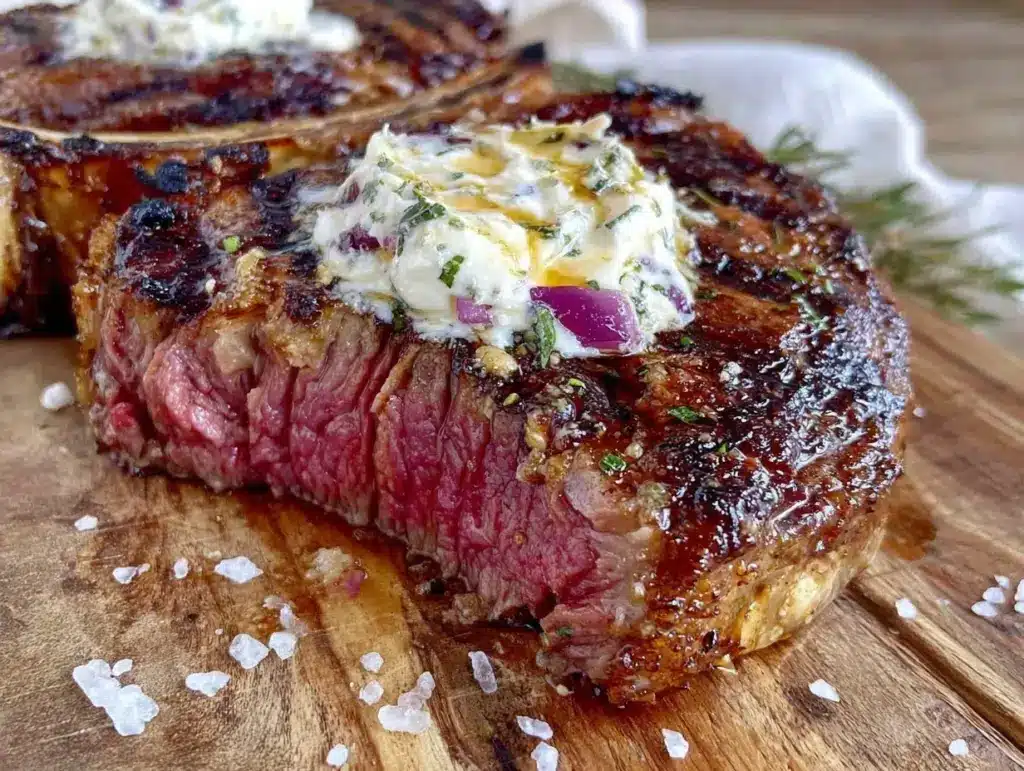 reverse seared tomahawk steak - featured image