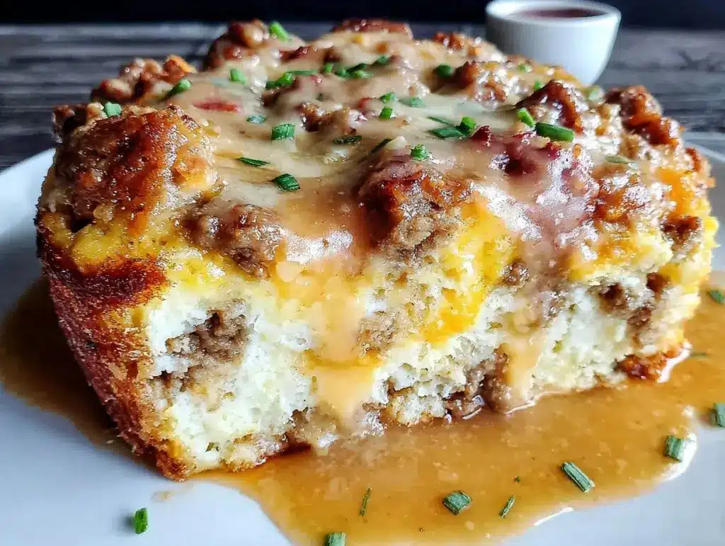 savory breakfast casserole - featured image