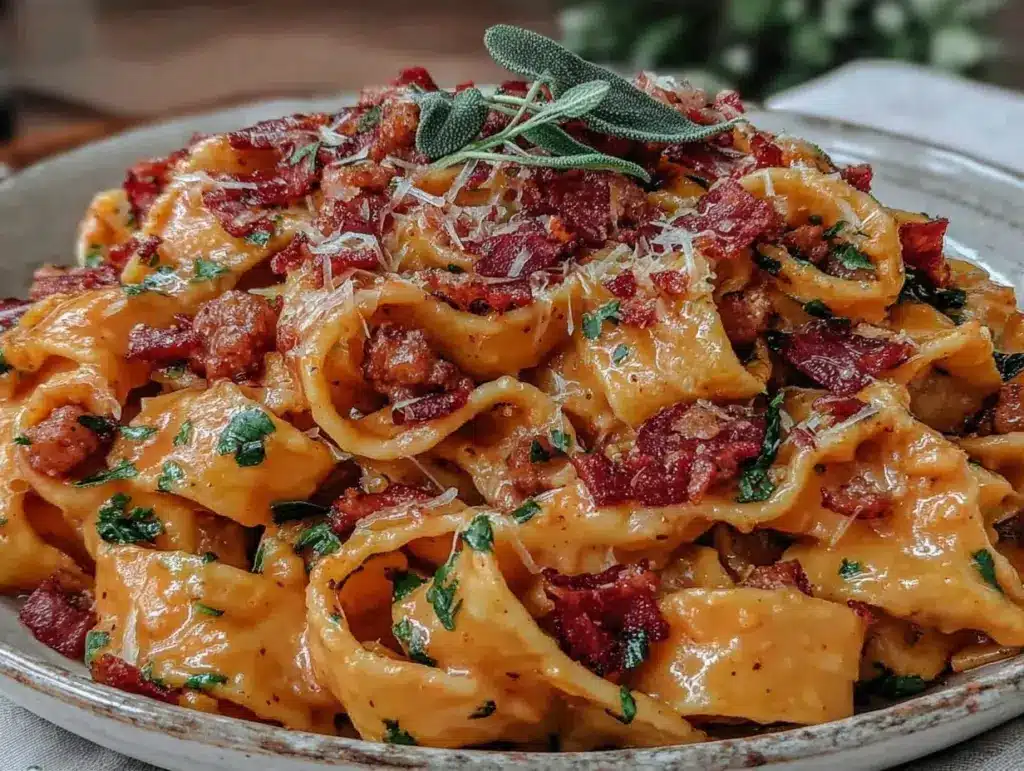 savory pumpkin pasta - featured image