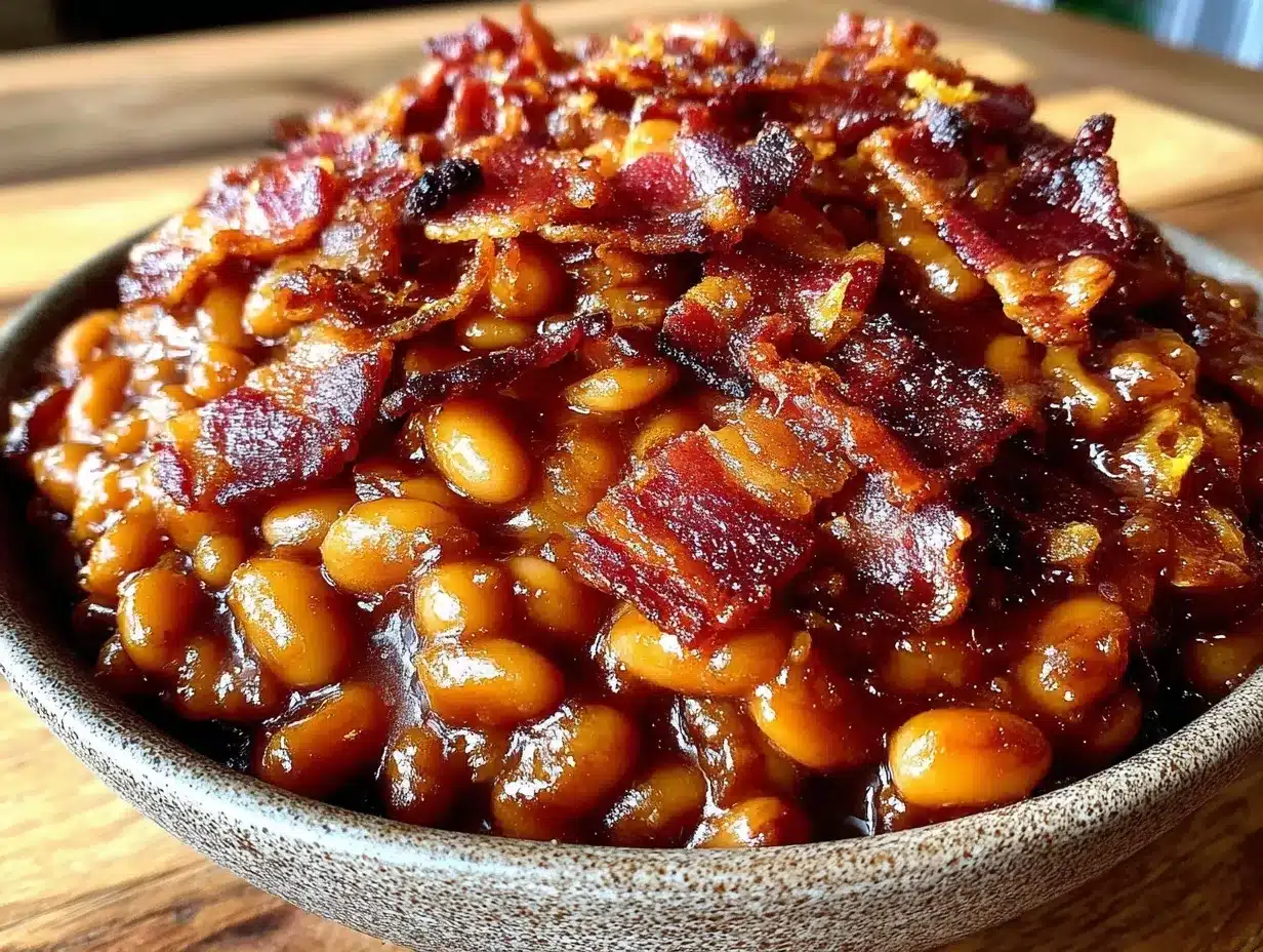 slow cooker bbq baked beans preparation steps