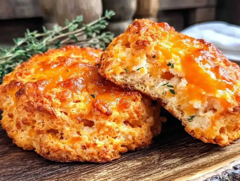 sourdough discard cheddar herb biscuits - featured image