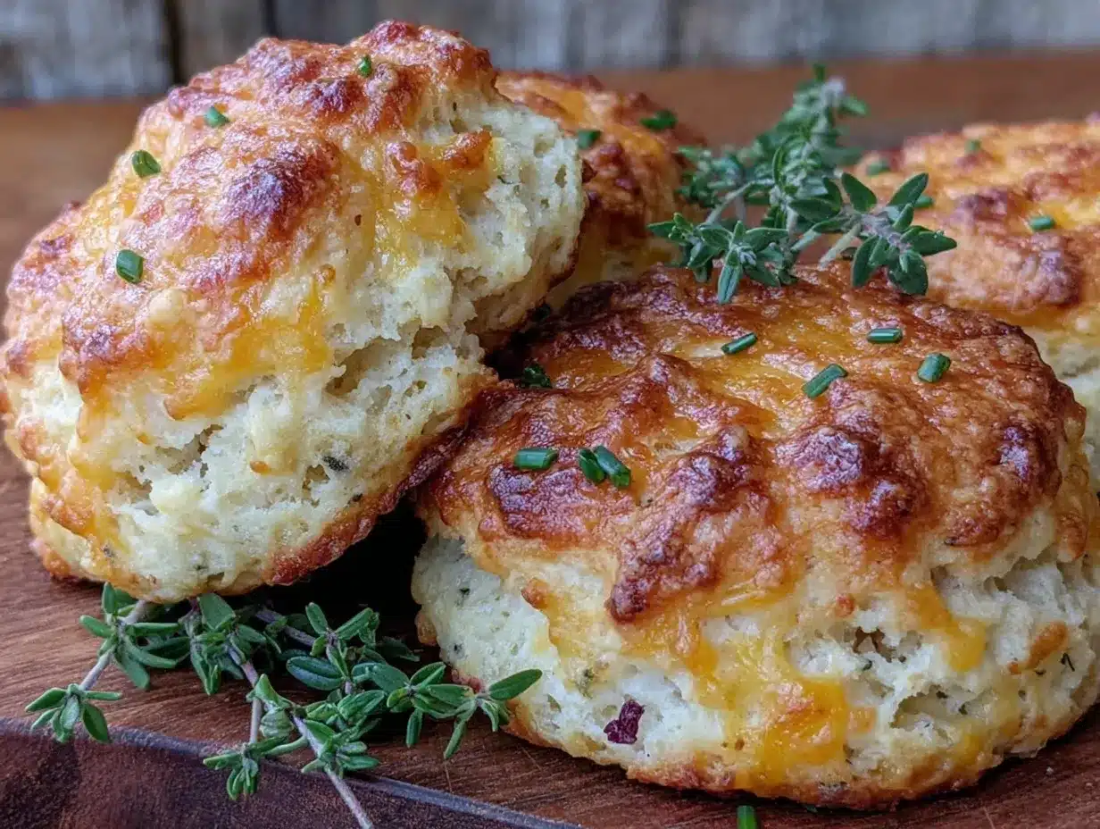sourdough discard cheddar herb biscuits preparation steps