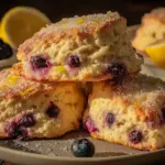 sourdough discard lemon blueberry scones - featured image