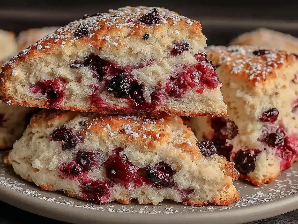sourdough discard lemon blueberry scones preparation steps