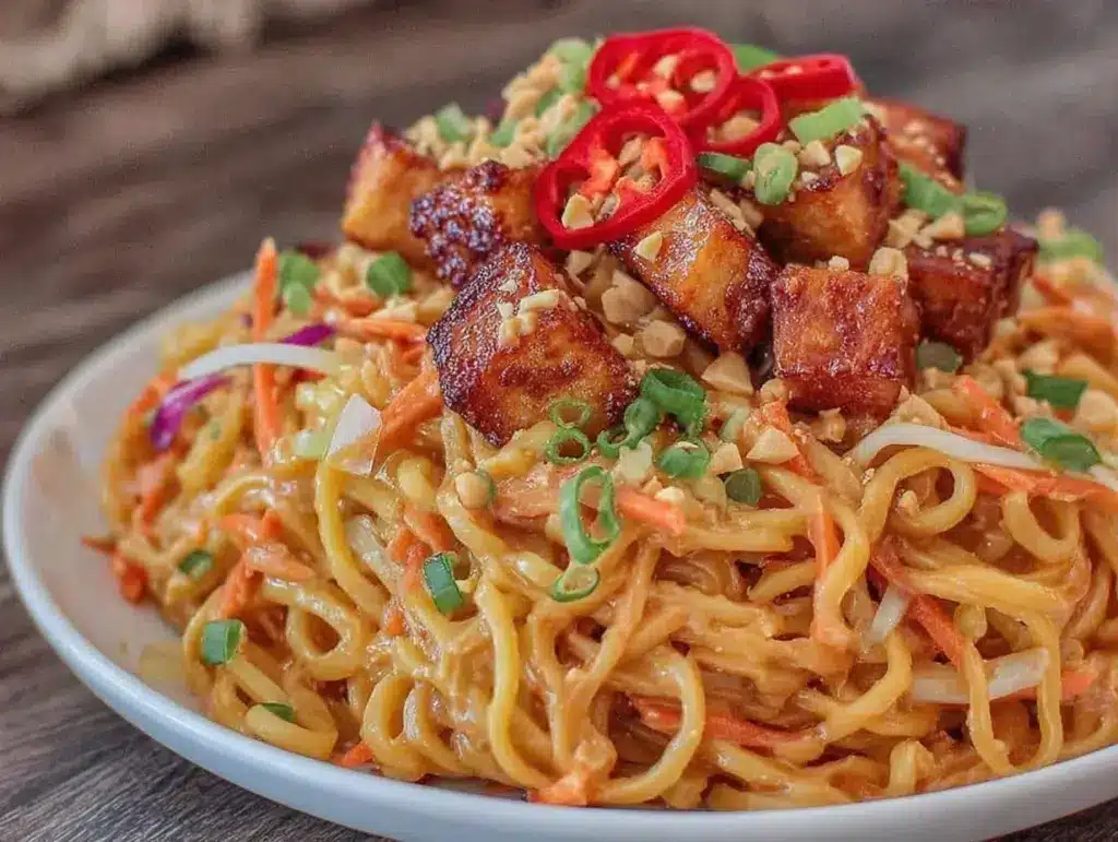 spicy peanut noodles - featured image