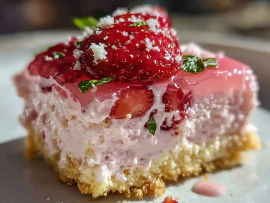 strawberry mousse cake - featured image