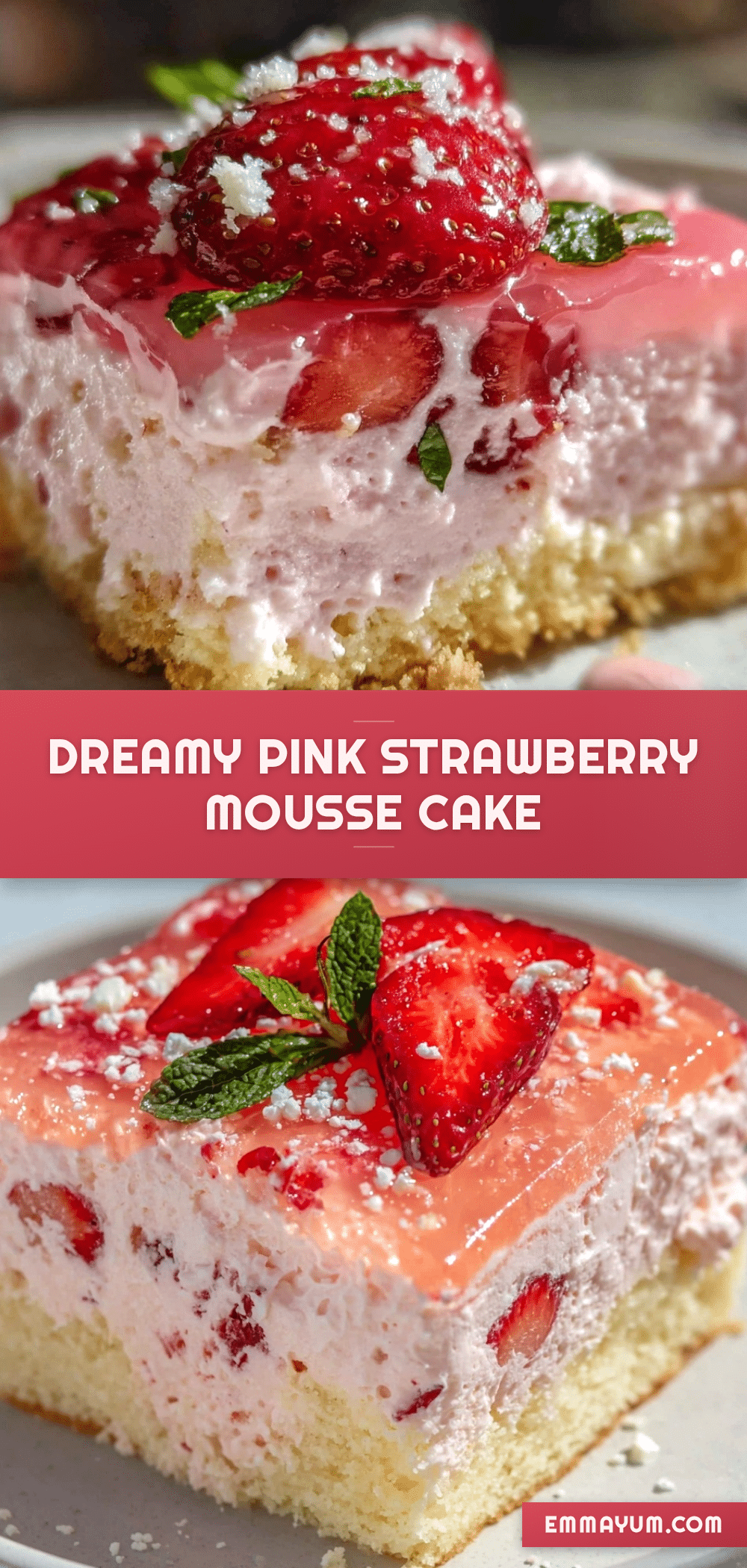 strawberry mousse cake recipe
