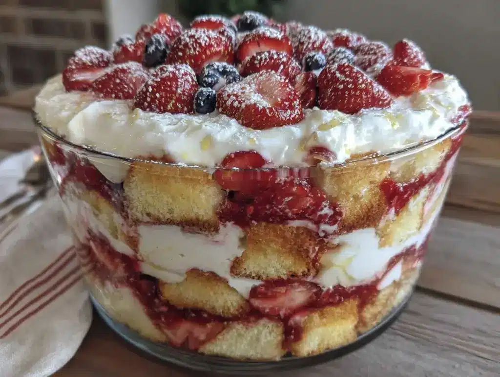strawberry shortcake trifle - featured image