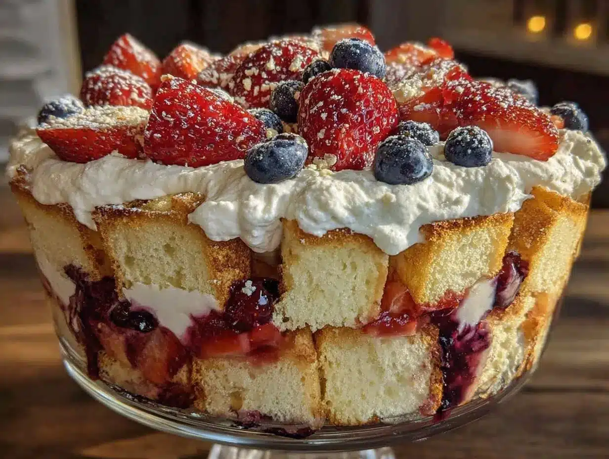 strawberry shortcake trifle preparation steps