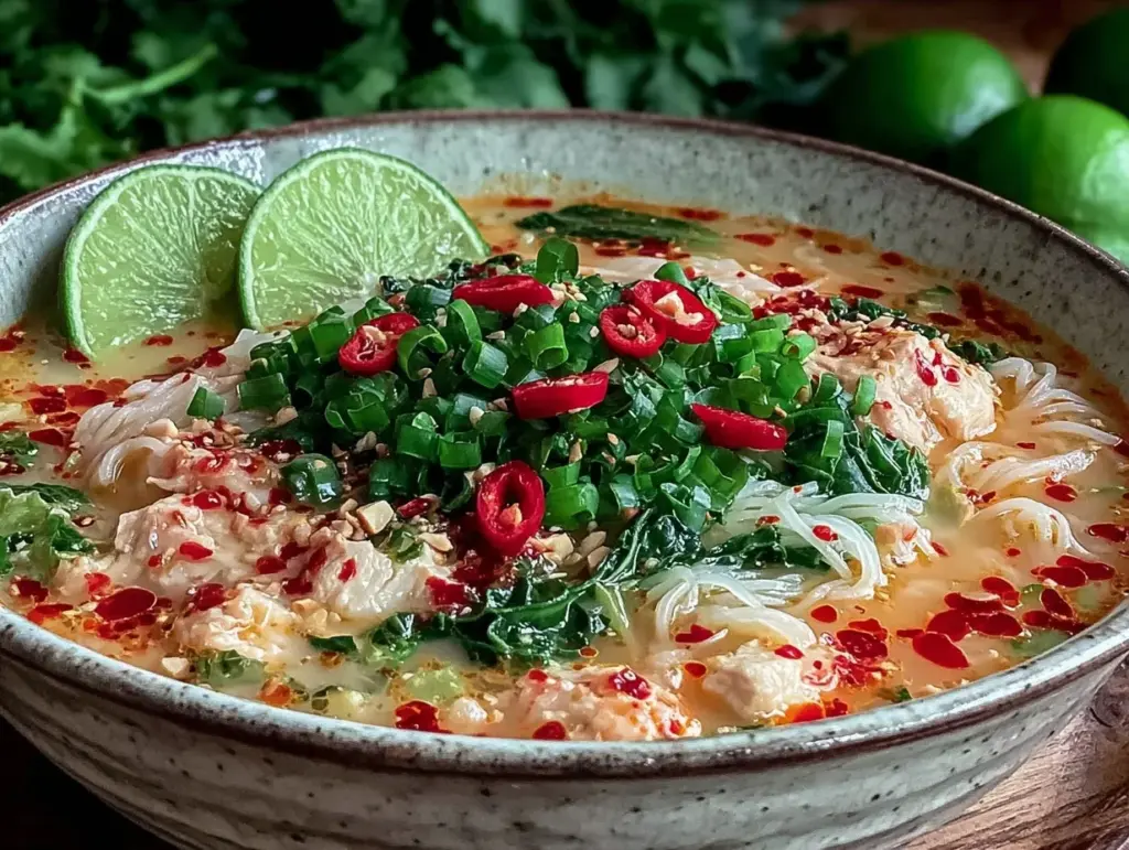 Thai coconut curry noodle soup - featured image