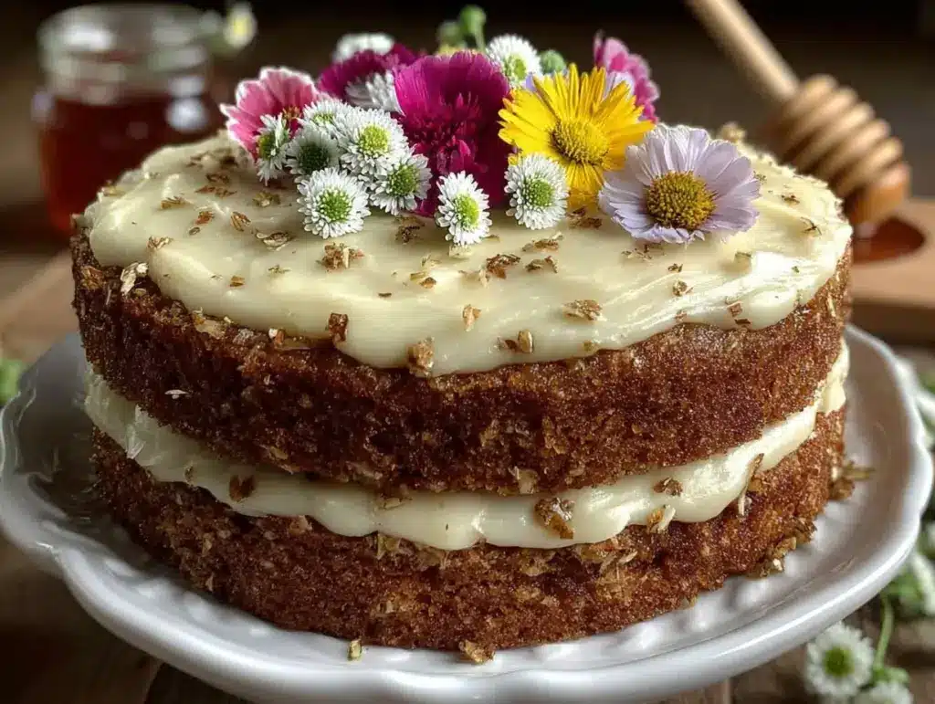 wildflower honey cake - featured image
